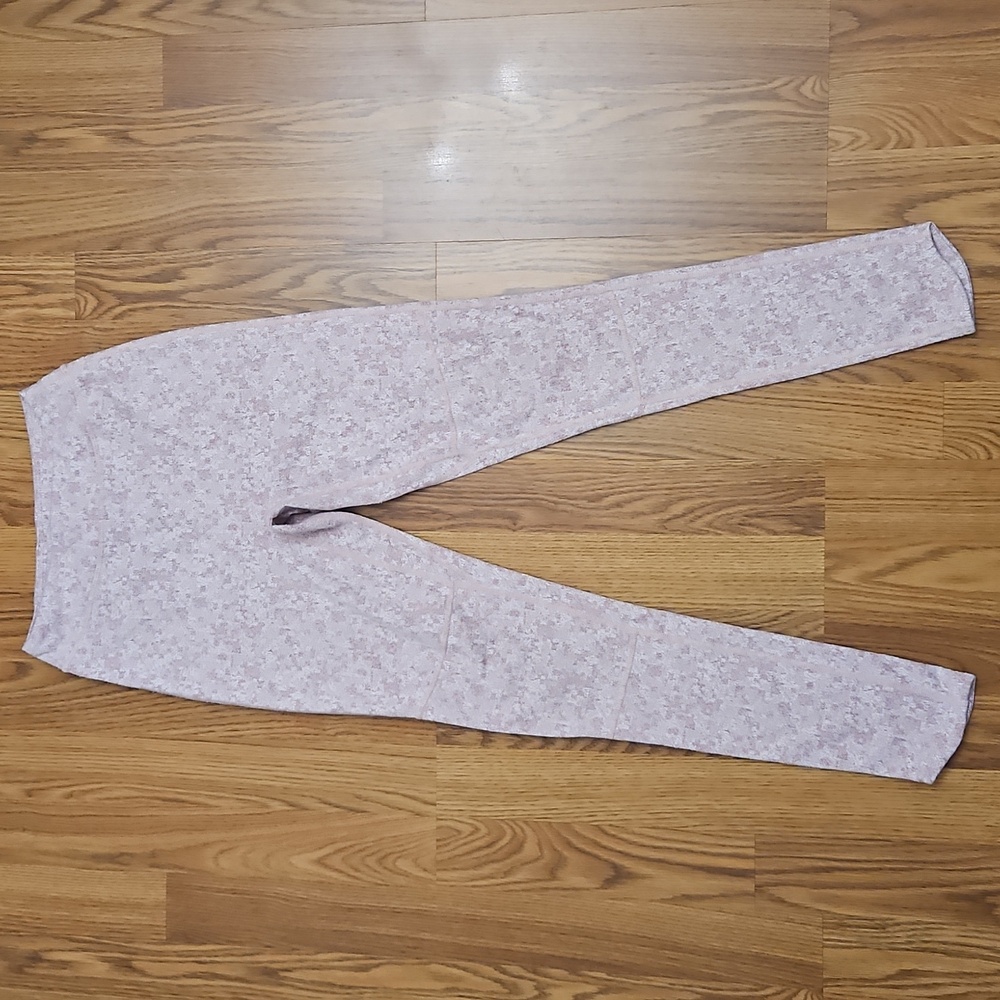GymShark DRY Pink Fleur Textured HR Activewear Leggings/ Small